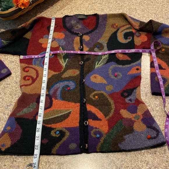 Factoria Perez Alpaca Wool Sweater No Size Tag-Possibly Medium? See Measurements - Picture 9 of 14